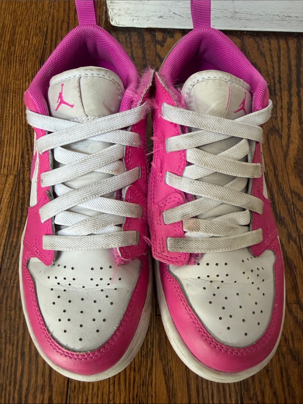 Nike Jordan Kids' Pink and White Low-Top Sneakers